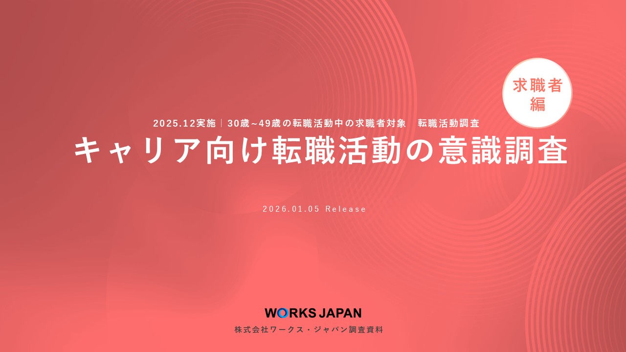 転職軸 給与アップ/スキル活用 が二大要素　キャリア求職者調査
